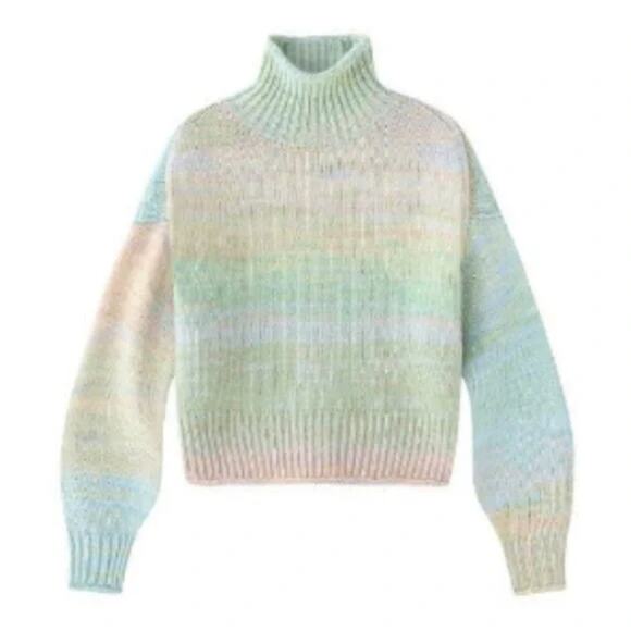 525 AMERICA SPACE DYED MOCK NECK SWEATER Medium - Picture 1 of 6